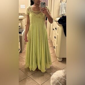 Lime Green Anarkali Gown | Indian Outfit | Brand new without tags